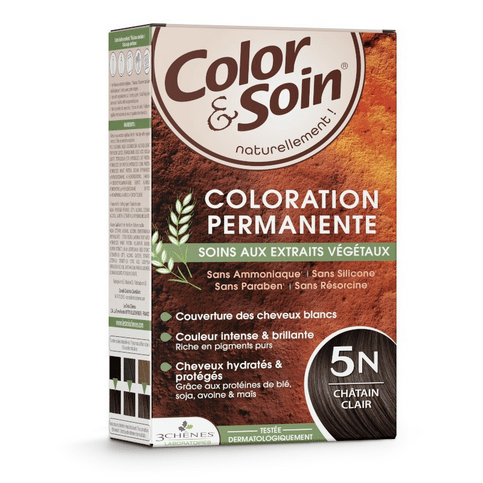 Permanent hair dye 5N light chestnut Color&Soin LES 3 CHENES - OzHealthStandard