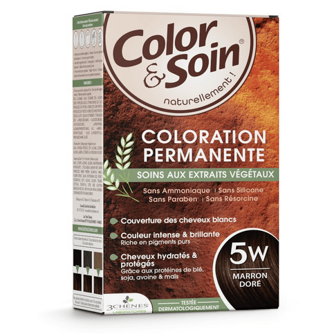 Permanent hair dye 5W golden brown Color&Soin LES 3 CHENES - OzHealthStandard