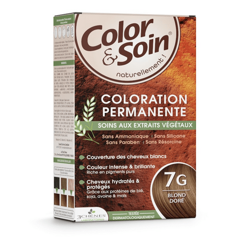 Permanent hair dye 7G golden blond Color&Soin LES 3 CHENES - OzHealthStandard