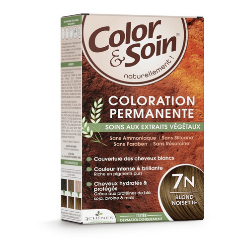 Permanent hair dye 7N hazelnut blonde Color&Soin LES 3 CHENES - OzHealthStandard