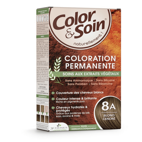 Permanent hair dye 8A ash blond Color&Soin LES 3 CHENES - OzHealthStandard