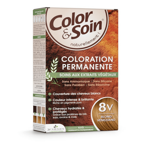 Permanent hair dye 8V venziano blond Color&Soin LES 3 CHENES - OzHealthStandard