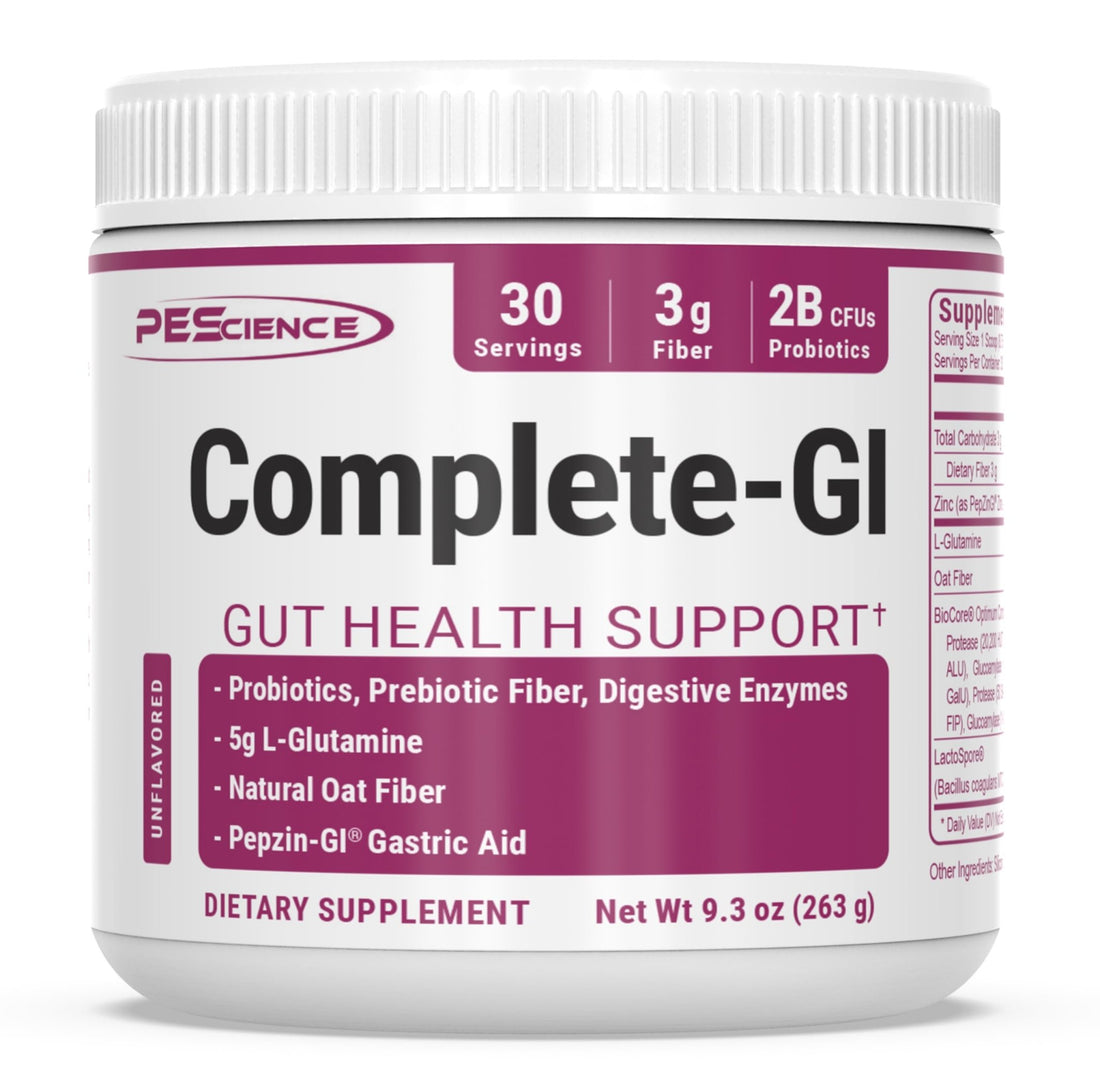 PEScience Complete-GI Gut Health Powder, Probiotics for Women and Men, Digestive Enzymes, Prebiotic Fiber, L-Glutamine - OzHealthStandard