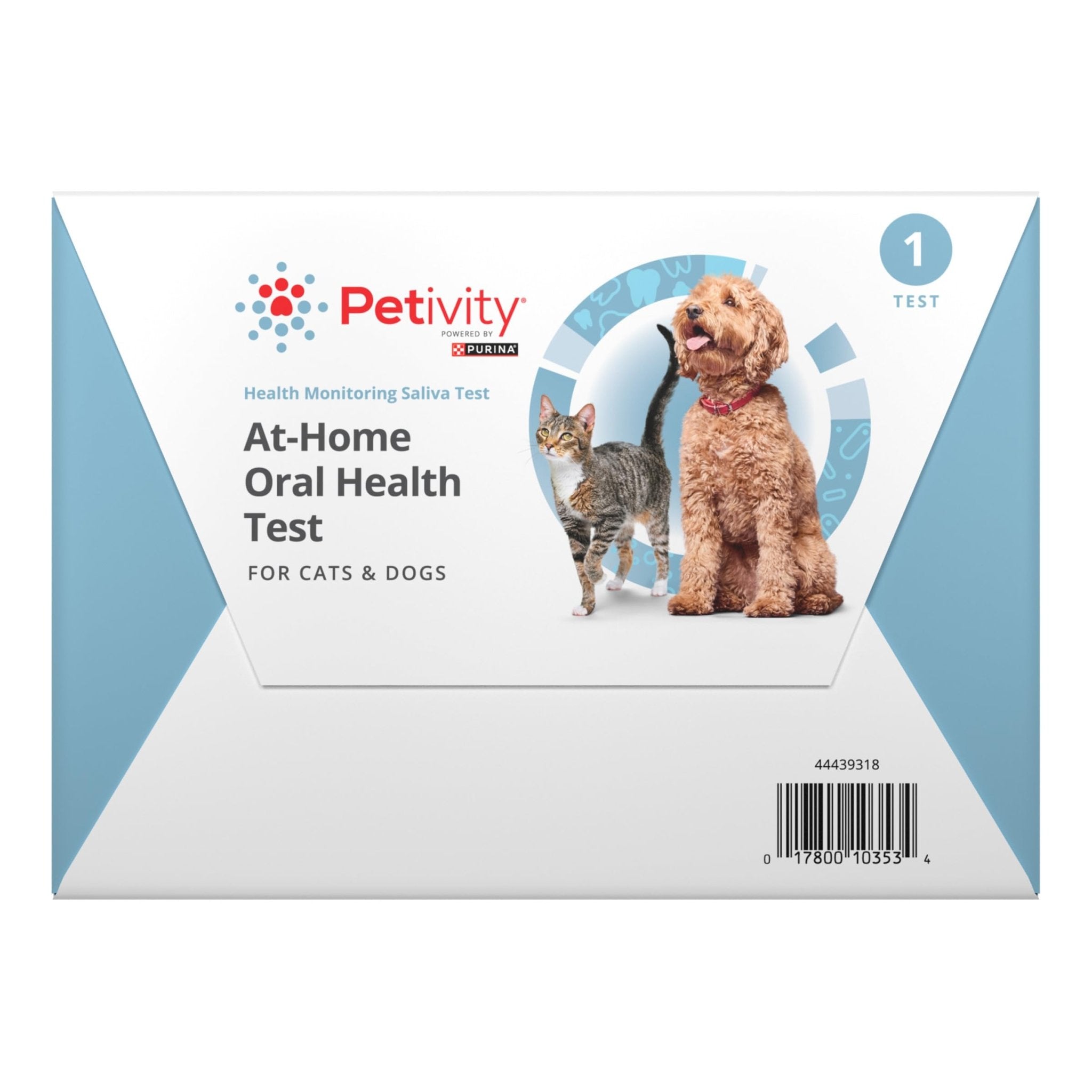 Petivity At-Home Oral Health Test for Cats & Dogs — 10-Second Dental Check Kit by Purina — Simple Saliva Swab to Detect Bad Breath & Gum Issues - (Pack of 1) - OzHealthStandard