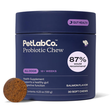 PetLab Co. Probiotics for Dogs, Support Gut Health, Occasional Diarrhea, Digestive Health & Seasonal Allergies - Salmon Flavor - Packaging May Vary - 30 Soft Chews - OzHealthStandard