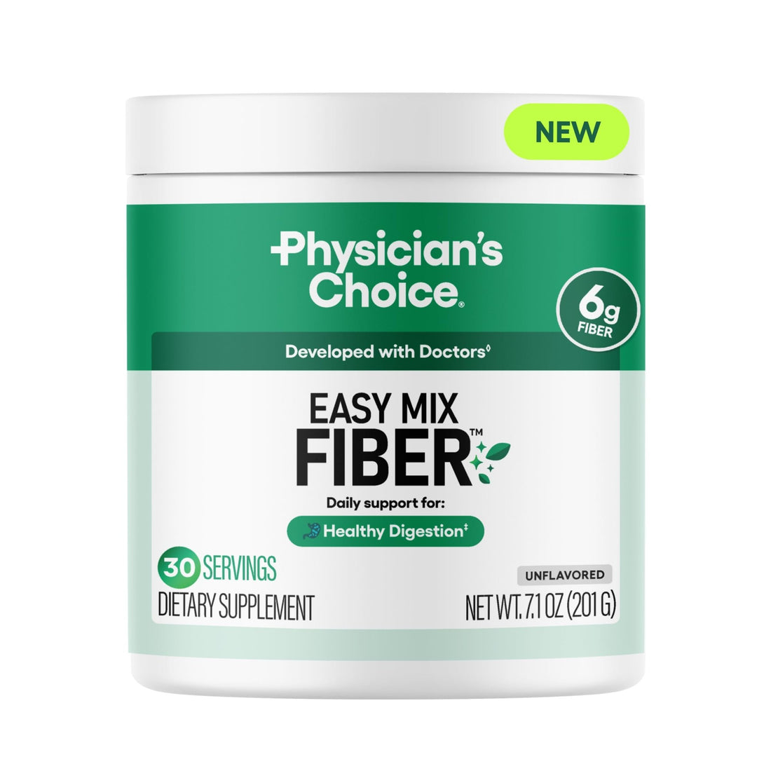 Physician's CHOICE Easy Mix Fiber for Digestive Health & Regularity - No Grit, Sugar Free, & Tasteless - OzHealthStandard