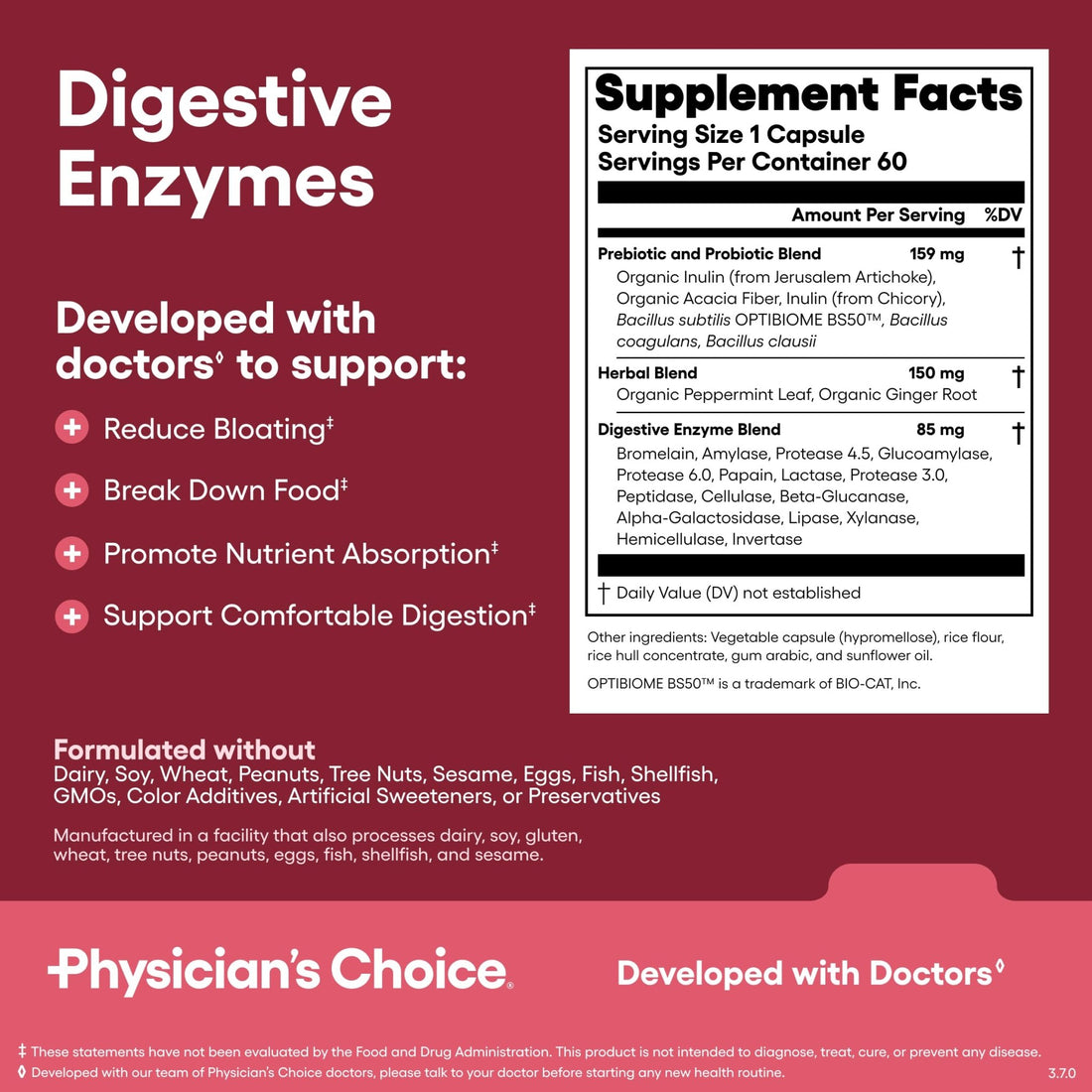 Physician's CHOICE Gut Guardian Bundle: Advanced Bloating & Digestion Support with 60 Billion Probiotic, Digestive Enzymes & Bloat + Gas Probiotic - Daily Gut Health Support for Women and Men - OzHealthStandard
