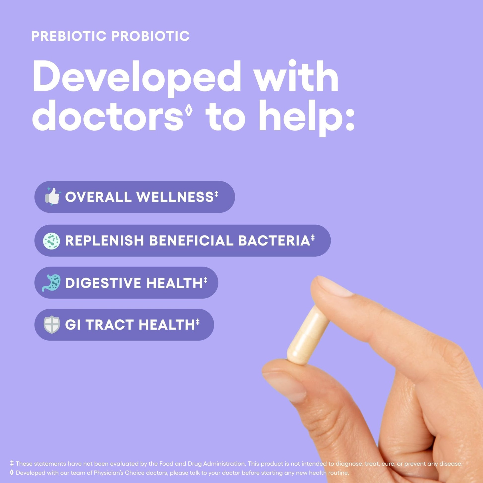 Physician's CHOICE Prebiotic-Probiotic - Multi-Strain Probiotics & Synergistic Prebiotics -Designed for Digestive Health, Supporting Gut Microbiome - OzHealthStandard