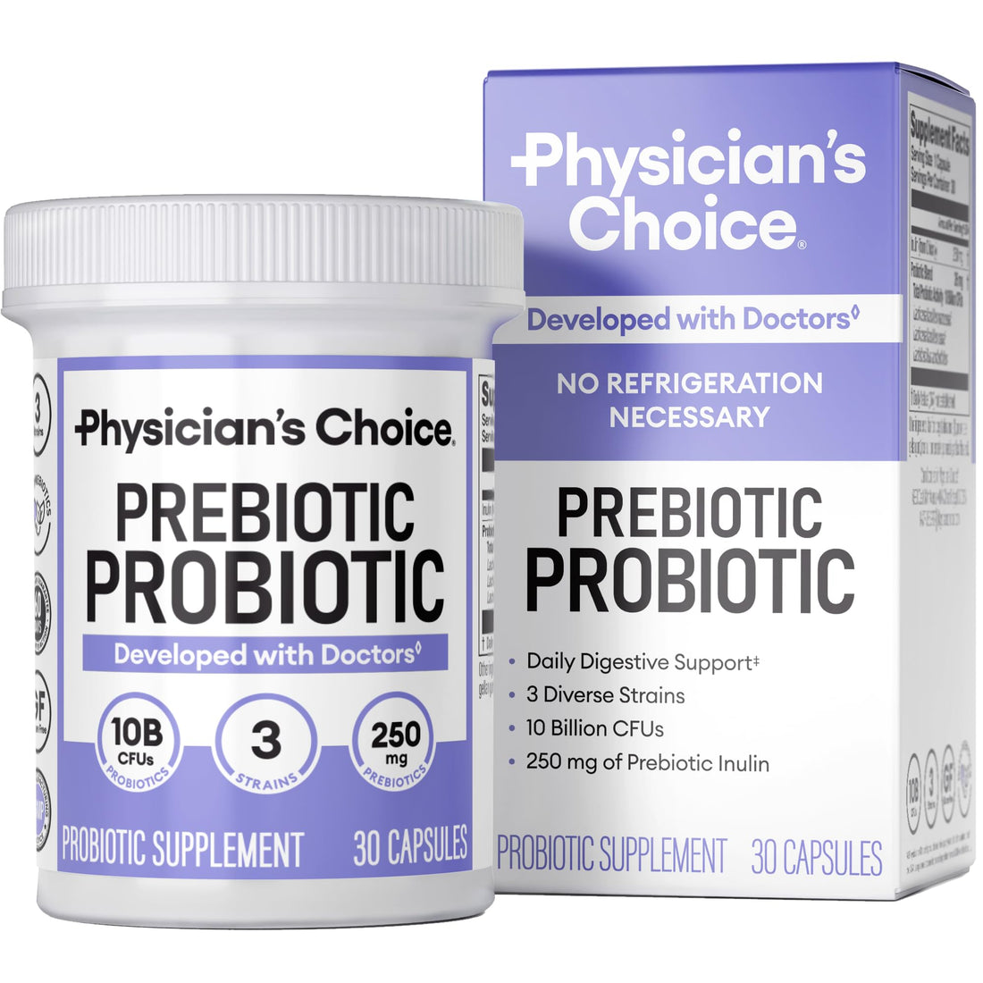Physician's CHOICE Prebiotic-Probiotic - Multi-Strain Probiotics & Synergistic Prebiotics -Designed for Digestive Health, Supporting Gut Microbiome - OzHealthStandard