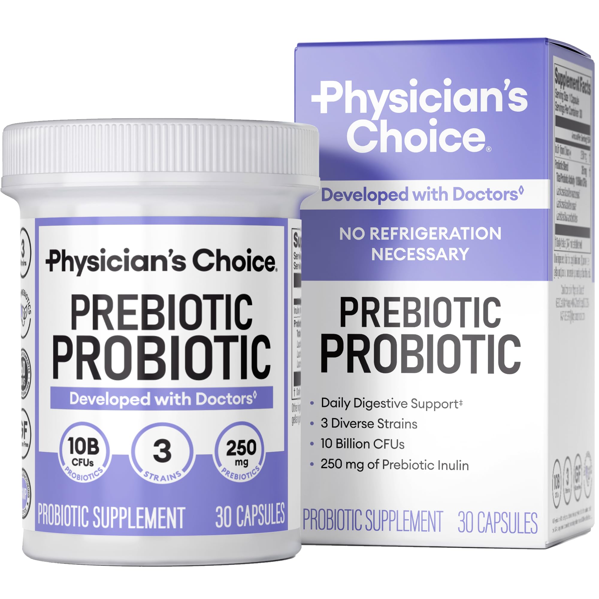 Physician's CHOICE Prebiotic-Probiotic - Multi-Strain Probiotics & Synergistic Prebiotics -Designed for Digestive Health, Supporting Gut Microbiome - OzHealthStandard