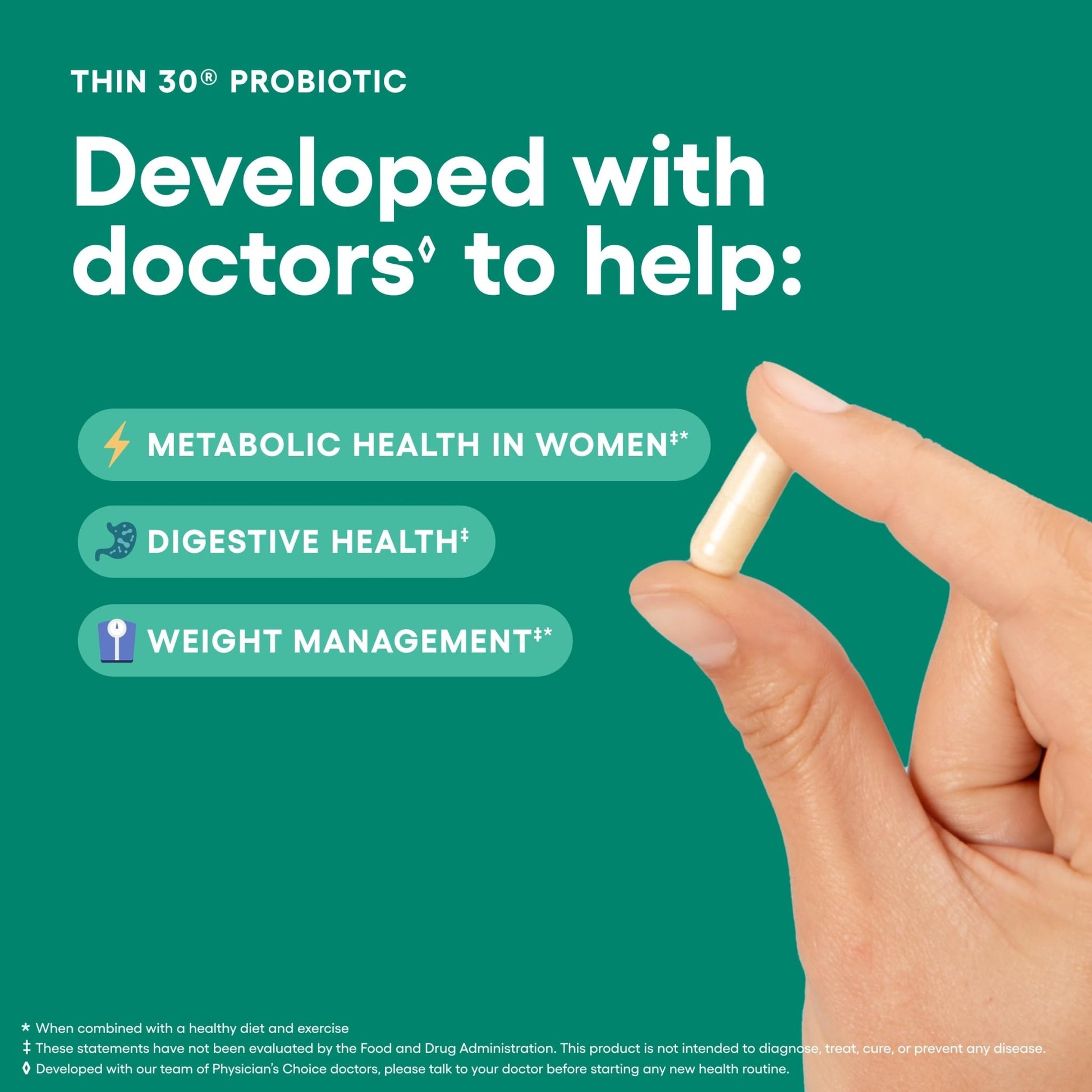 Physician's CHOICE Probiotics & Bloating - 6 Probiotic Strains - Prebiotics - Key ingredient Cayenne - Supports Gut Health - OzHealthStandard