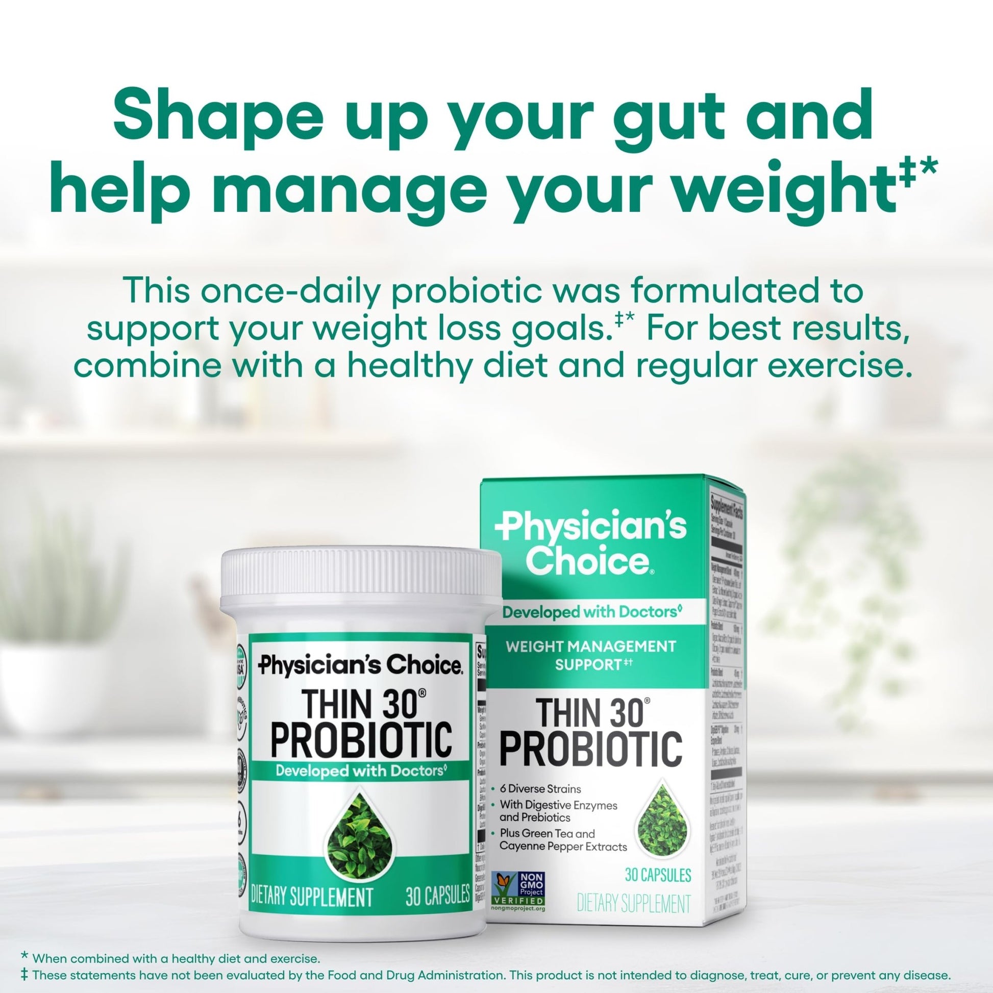 Physician's CHOICE Probiotics & Bloating - 6 Probiotic Strains - Prebiotics - Key ingredient Cayenne - Supports Gut Health - OzHealthStandard
