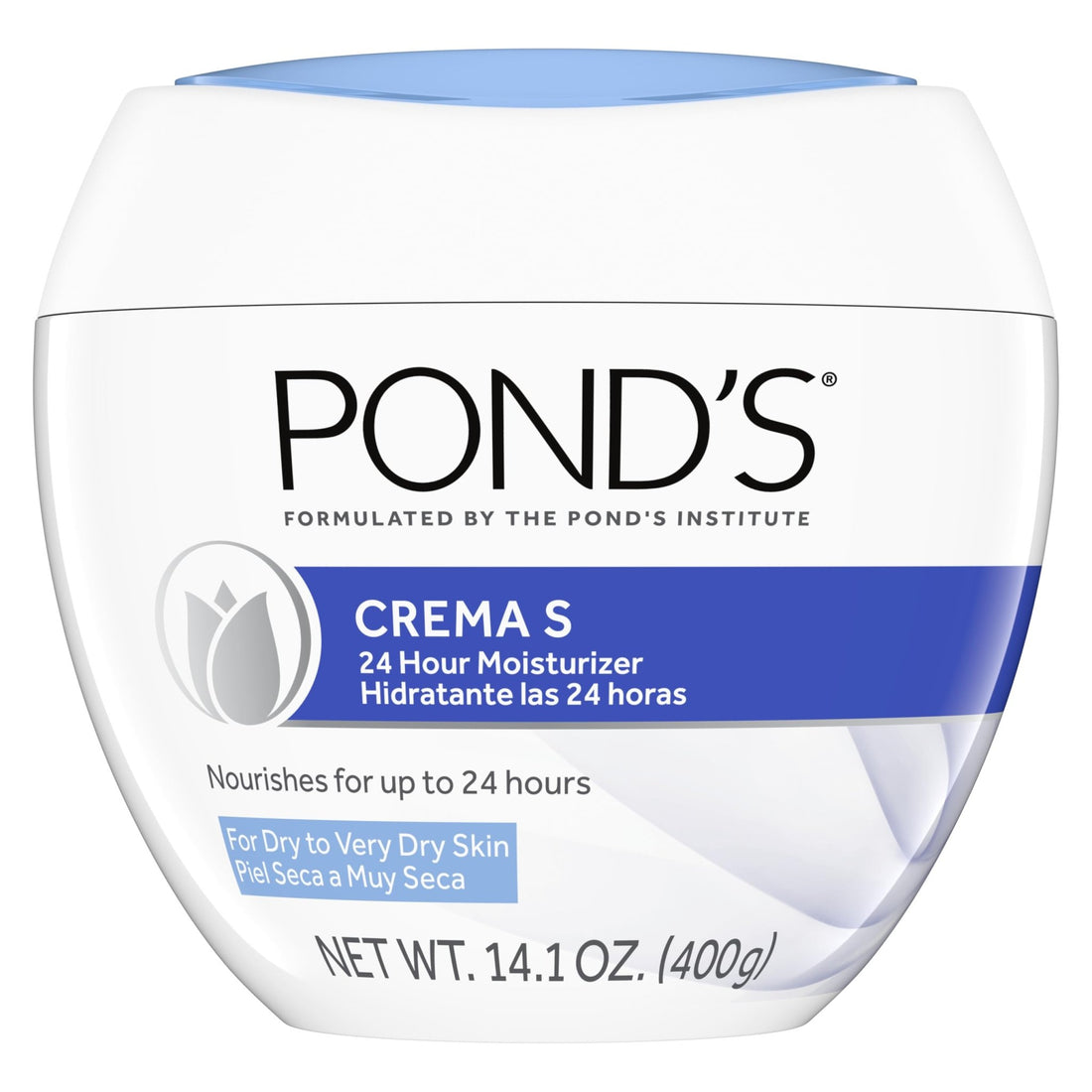 Pond's Nourishing Moisturizing Cream, Crema S, Fragrance Free, Ivory, 14.1 Oz - OzHealthStandard