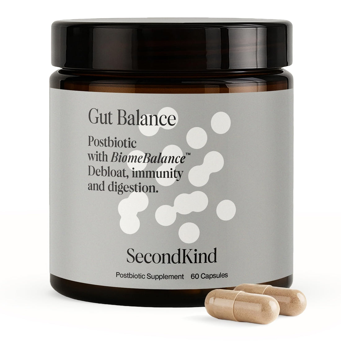 Postbiotics Gut Health Supplement – Bloating Relief, Gut, Brain & Digestive Health - Microbiome & Immune Support with BiomeBalance™ - 1000x More Active Ingredients Than Pre & Probiotics – 60 Capsules - OzHealthStandard