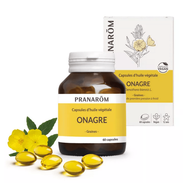 Pranarom evening primrose vegetable oil 60 capsules - OzHealthStandard