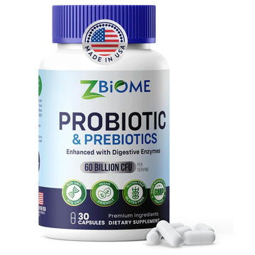 Prebiotics and Probiotics for Men & Women – 60 Billion CFU with 10 Strains – Pre and Probiotics with Acidophilus for Immune, Gut Health, Digestive Support, Constipation,Diarrhea, Gas & Bloating -30ct - OzHealthStandard