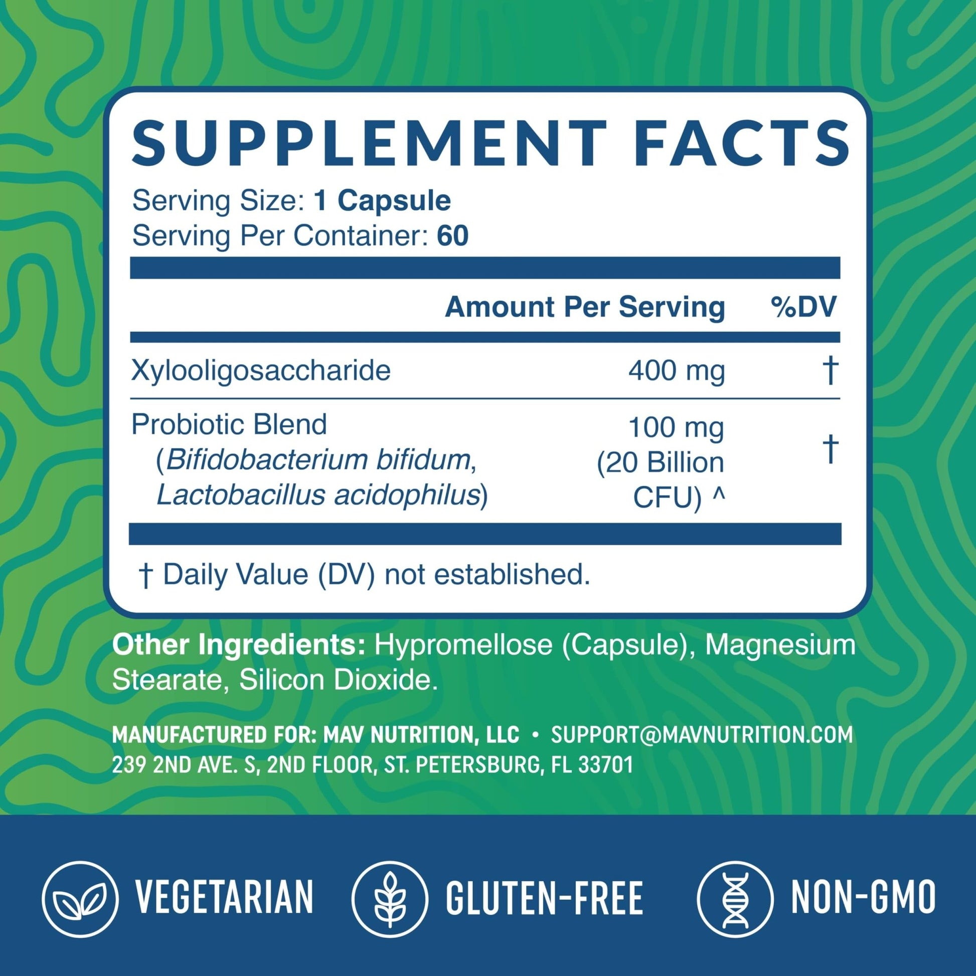 Prebiotics and Probiotics for Women & Men | Pre and Probiotics for Gut Health & Bloating Relief | Synbiotic with 20 Billion CFU Lactobacillus & Bifidobacterium | Shelf-Stable | Vegetarian | 60 Ct. - OzHealthStandard