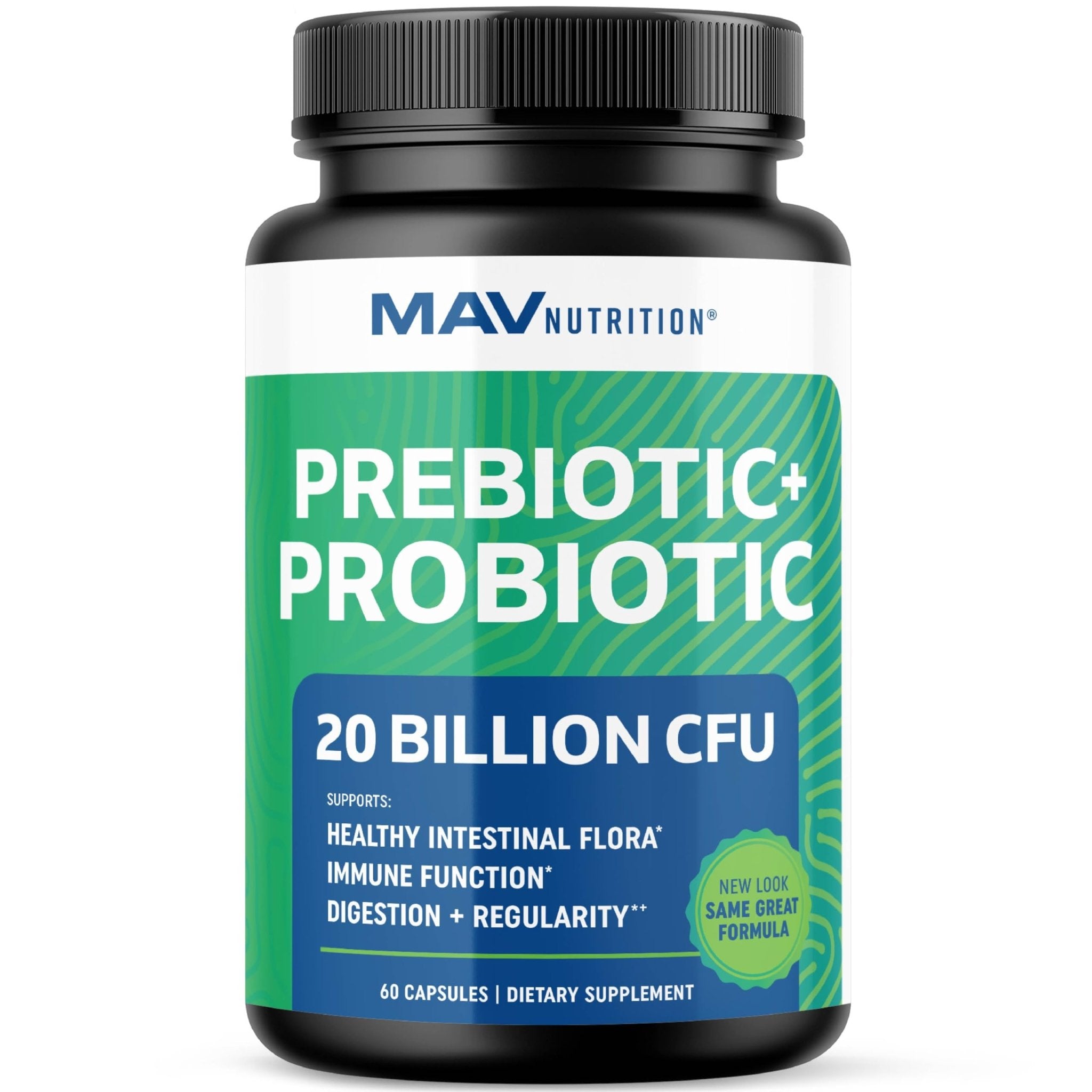 Prebiotics and Probiotics for Women & Men | Pre and Probiotics for Gut Health & Bloating Relief | Synbiotic with 20 Billion CFU Lactobacillus & Bifidobacterium | Shelf-Stable | Vegetarian | 60 Ct. - OzHealthStandard
