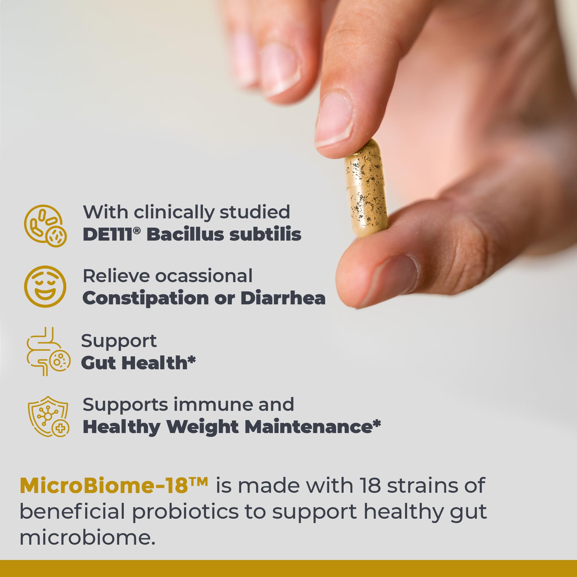 Premier Research Labs MicroBiome-18 - Probiotics for Digestive Health, Probiotics with Lactobacillus Acidophilus for Women and Men, Reuteri for Healthy Gut - OzHealthStandard
