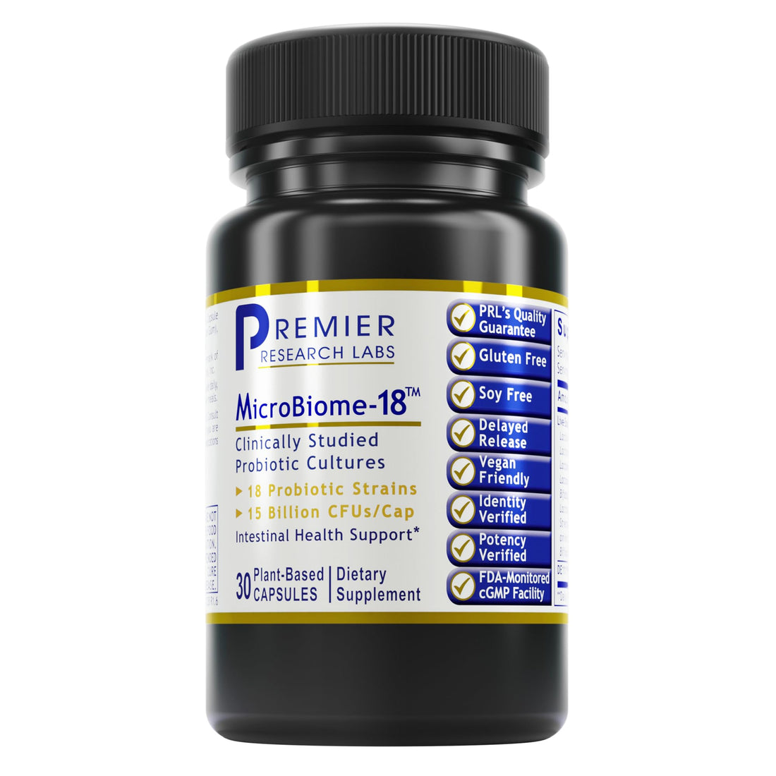 Premier Research Labs MicroBiome-18 - Probiotics for Digestive Health, Probiotics with Lactobacillus Acidophilus for Women and Men, Reuteri for Healthy Gut - OzHealthStandard