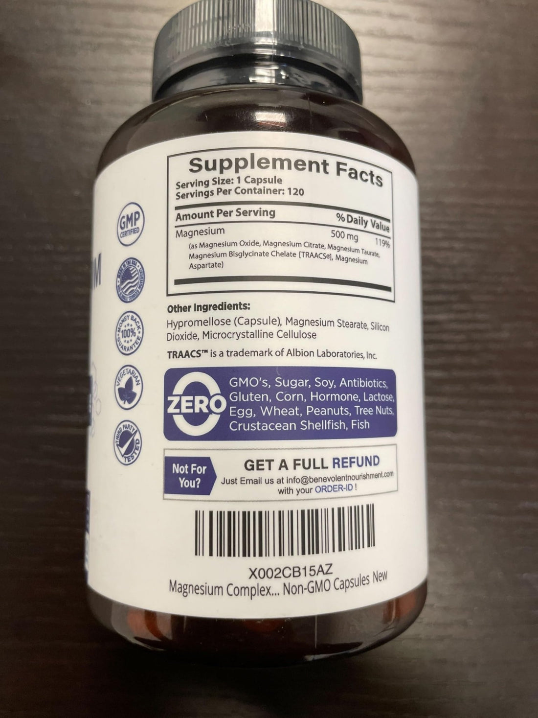 Premium Magnesium Capsules 500mg, High Absorption Formula Chelated Buffered Citrate to Support Digestion, Bone, Sleep & Muscle Health - OzHealthStandard