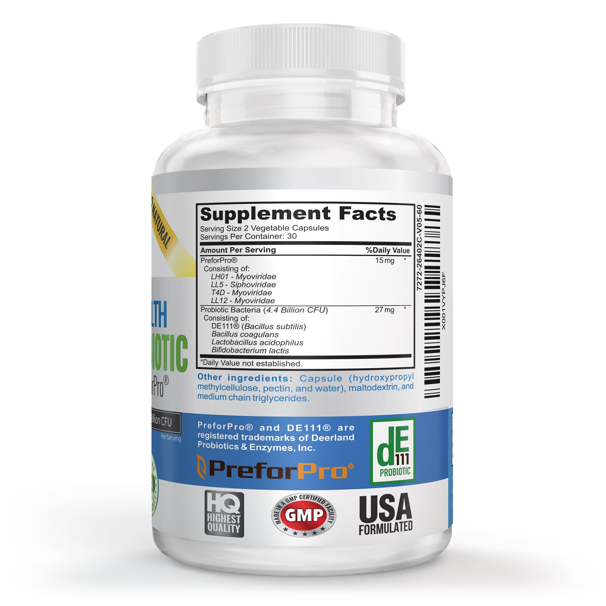 Premium Probiotic plus Ultimate Prebiotic - Gut Biome Builder & Restoration - 4.4 Bn CFU - Best for Women & Men - Bacteria Reaches Intestine within Hours - OzHealthStandard