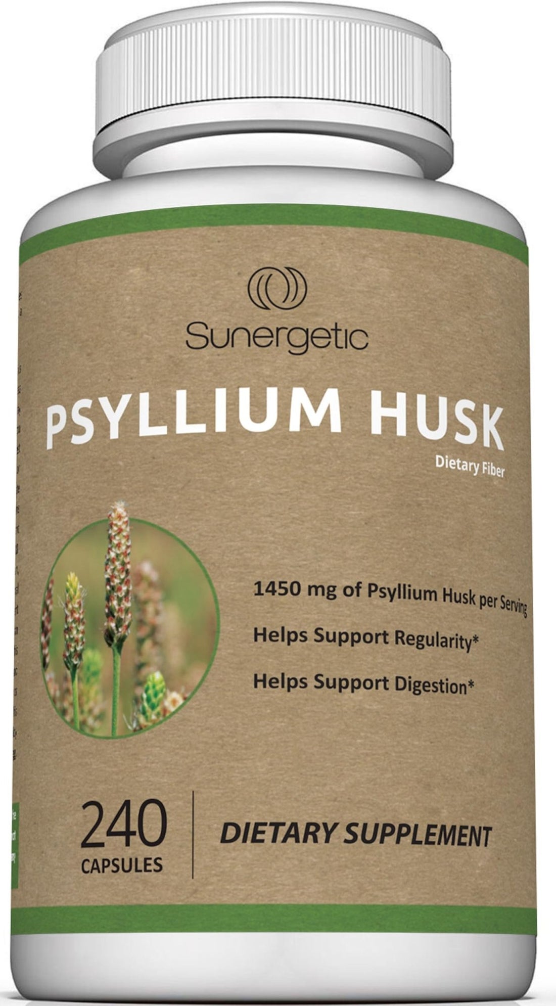 Premium Psyllium Husk Fiber Supplement 1450mg, 240 Capsules - OzHealthStandard