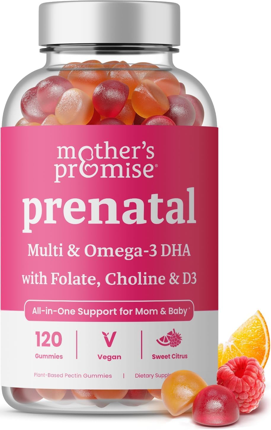 Prenatal Vitamin Gummies with DHA | Vegan Prenatal Vitamins for Women with Omega 3, Methylfolate, Choline & D3, Pregnancy Vitamins for Fetal Development - OzHealthStandard