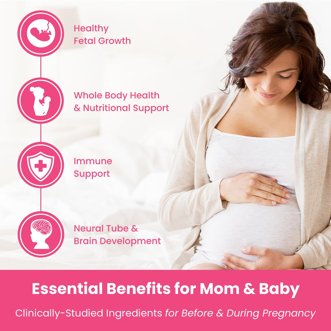 Prenatal Vitamin Gummies with DHA | Vegan Prenatal Vitamins for Women with Omega 3, Methylfolate, Choline & D3, Pregnancy Vitamins for Fetal Development - OzHealthStandard