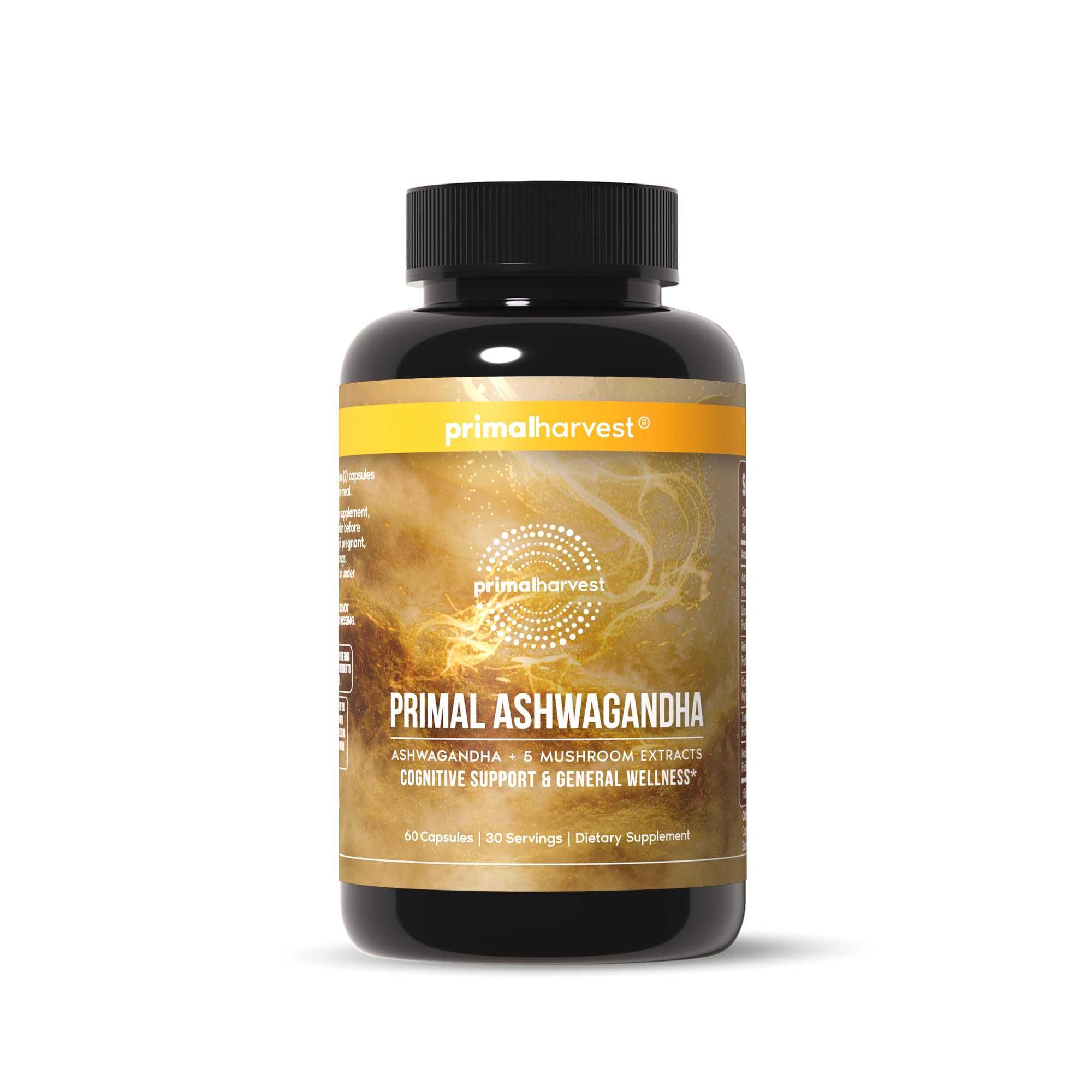 Primal Harvest Ashwagandha Supplement with 5 Mushroom Extracts: Lion’s Mane, Reishi, Cordyceps, Turkey Tail & Maitake for Immune Support & Cognitive Health - OzHealthStandard