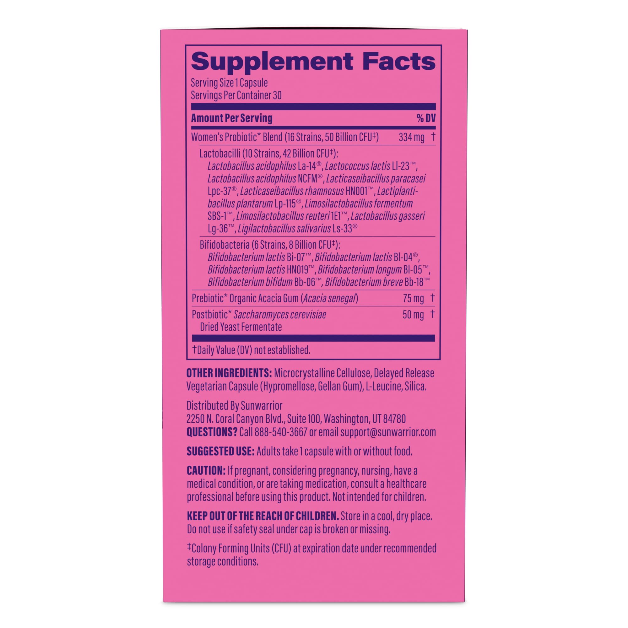 Probiotic for Gut Health 50 Billion CFU Probiotics Supplement Capsules 16 Strains Prebiotics, Postbiotics for Women Gut Immune Colon Health Energy Endurance Support Soy-Free Non-GMO 30 Capsule Serving - OzHealthStandard