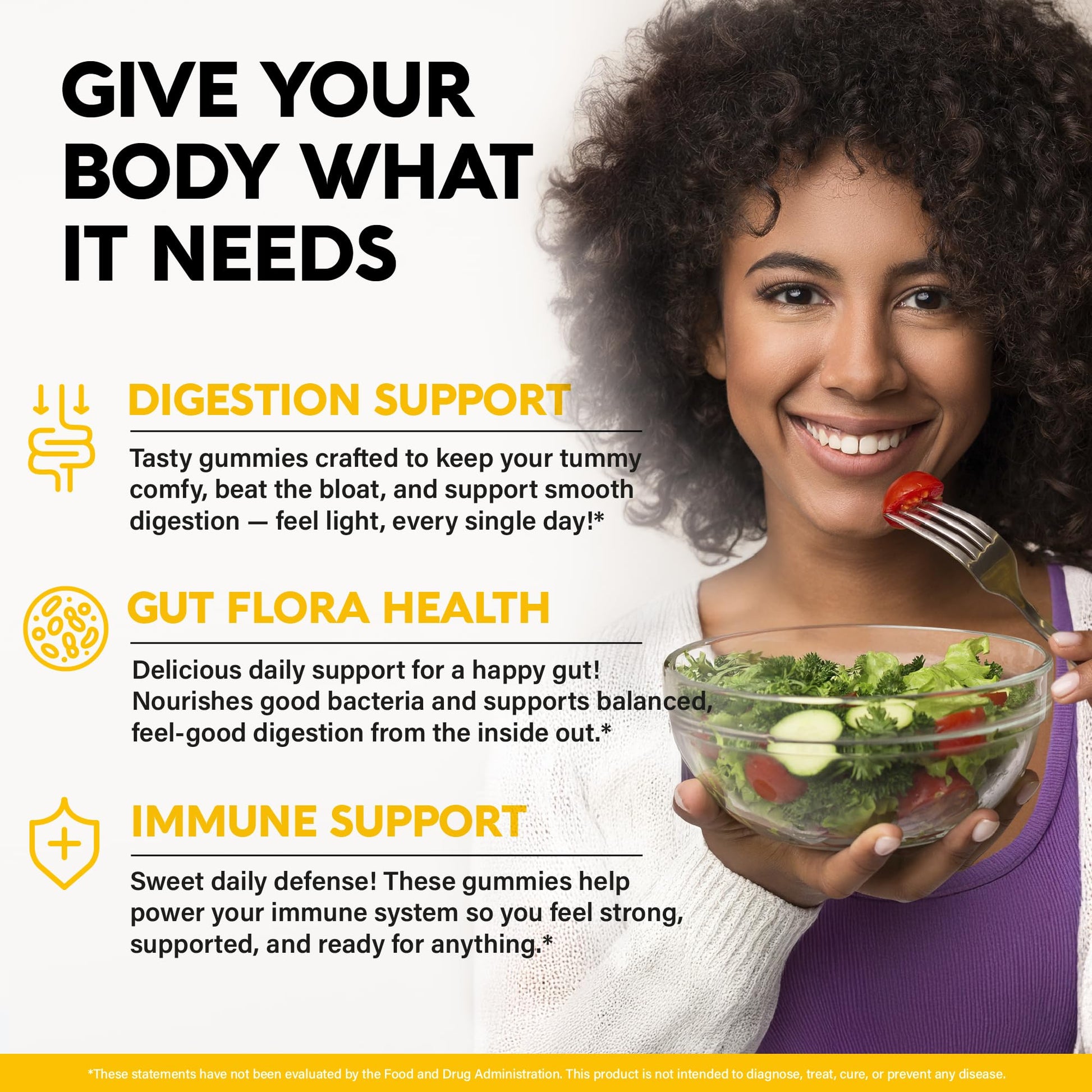 Probiotic Gummies 10B CFU with Prebiotic Fiber - Digestion & Immune Support - Debloat, Stomach & Gut Comfort - Probiotics for Women & Men - Natural Berry Flavor - Vegan & Sugar-free - 60 Gummies - OzHealthStandard