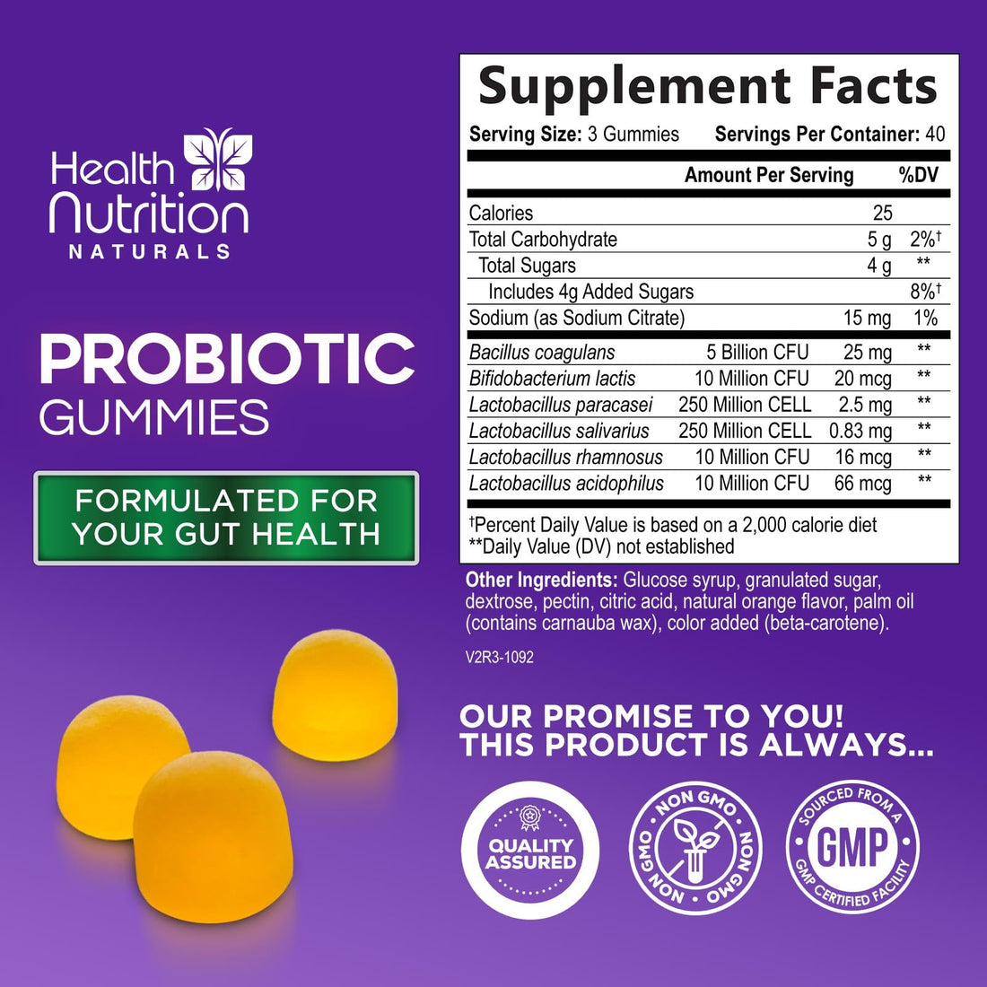 Probiotic Gummies - Advanced Multi-Strain Probiotic Formula - Gut & Digestive Health Support Gummy - Bacillus Coagulans 5 Billion CFU Per Serving, Daily Acidophilus Probiotics Supplement - 120 Gummies - OzHealthStandard