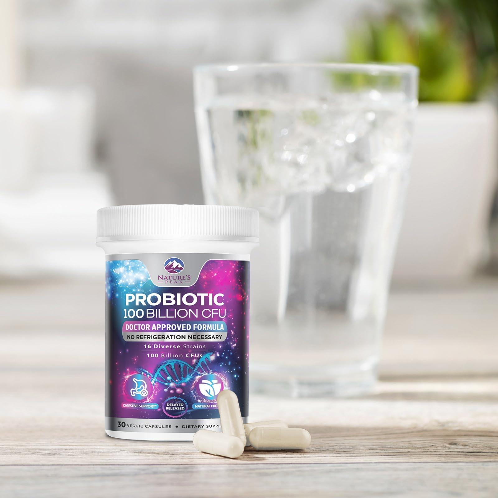 Probiotics 100 Billion CFU - 16 Premium Strains + Prebiotics - Best Probiotics for Women & Men - Supports Immune, Digestive & Gut Health, Supports Occasional Constipation, Gas & Bloating - 30 Capsules - OzHealthStandard