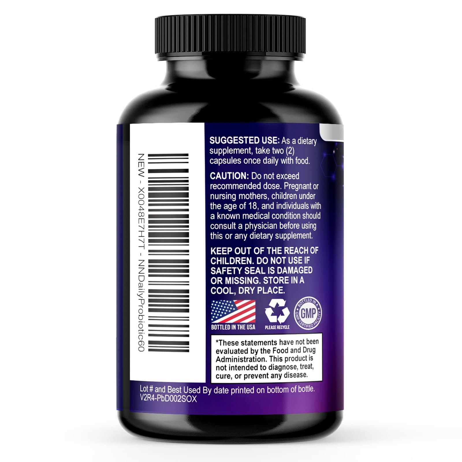 Probiotics 100 Billion CFU Per Serving - 10 Probiotic Strains & Prebiotics - Digestive Gut Health, Immune Support & Occasional Constipation, Gas & Bloating - Daily Supplement For Adults - 60 Capsules - OzHealthStandard