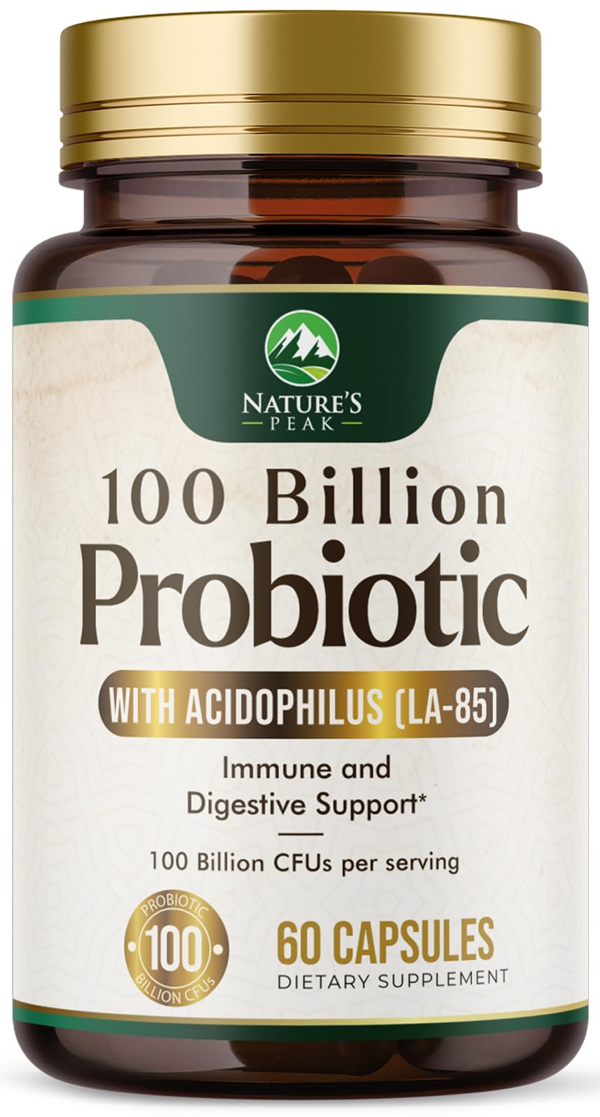 Probiotics 100 Billion CFU Per Serving - 16 Premium Probiotic Strains Prebiotics - Immune Support, Gut Health, Occasional Constipation, Gas & Bloating, Probiotics Supplement, USA Bottled, 60 Capsules - OzHealthStandard