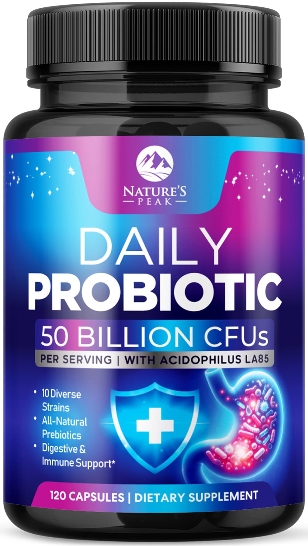 Probiotics 50 Billion CFU Per Serving - 10 Premium Strains + Digestive Enzymes & Prebiotics - Best Probiotic for Women & Men, Supports Immune, - OzHealthStandard