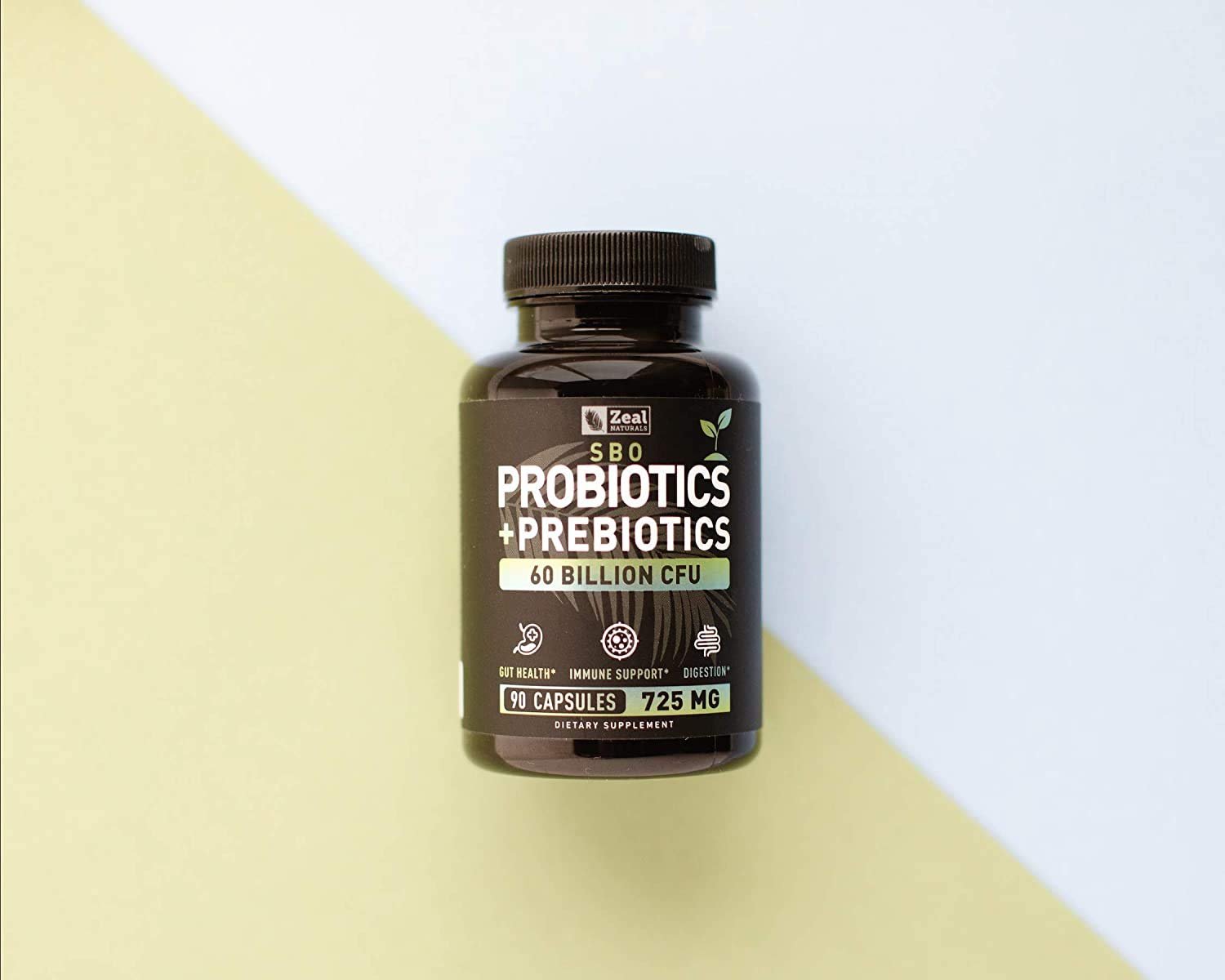 Probiotics and Prebiotics + SBO Probiotics (60 Billion CFU | 90 Capsules) Acidophilus Probiotic w. Saccharomyces Boulardii, Bifidobacterium + Spore Probiotic & Organic Sprouted Prebiotic Fiber Blend - OzHealthStandard