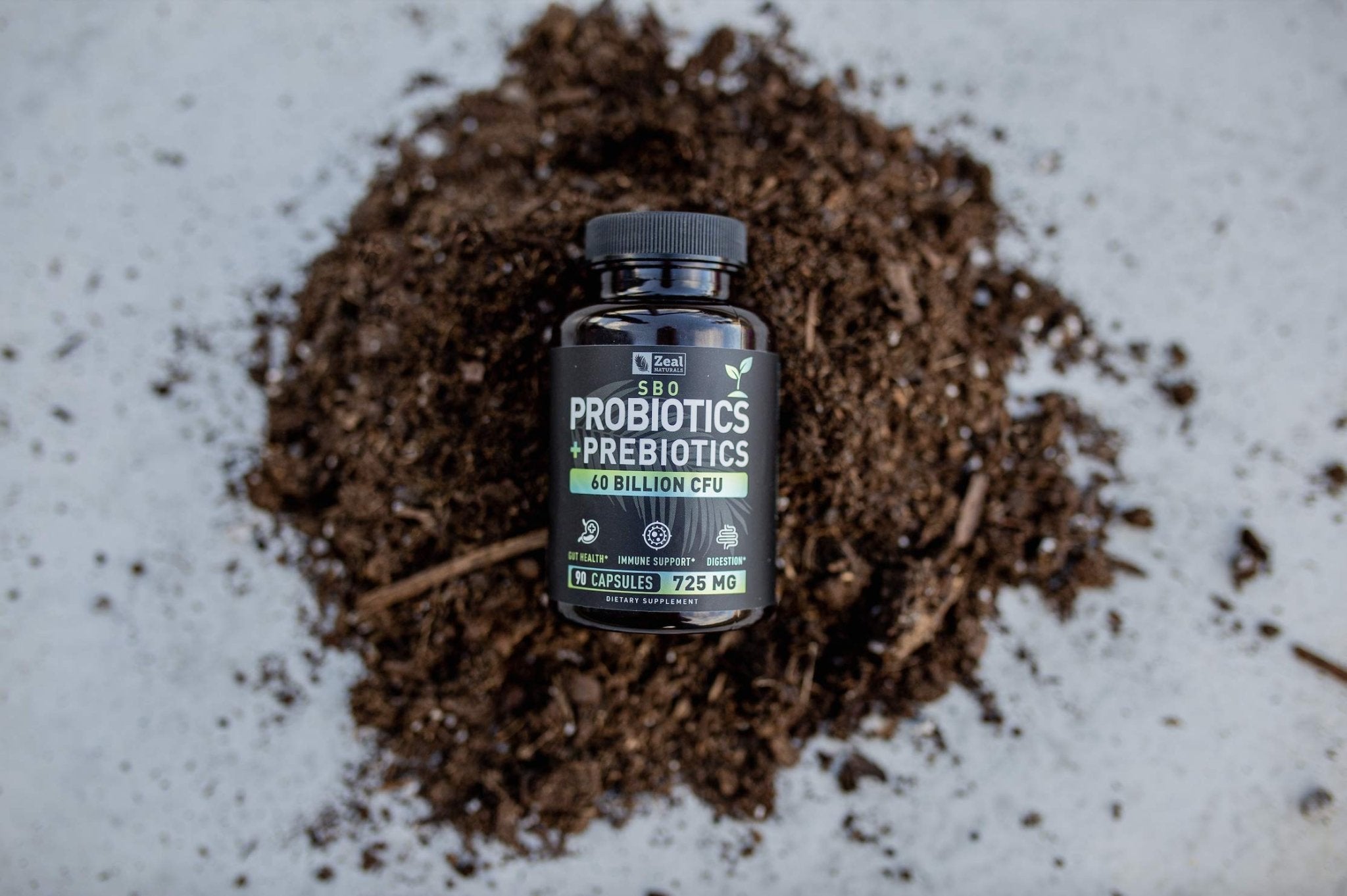 Probiotics and Prebiotics + SBO Probiotics (60 Billion CFU | 90 Capsules) Acidophilus Probiotic w. Saccharomyces Boulardii, Bifidobacterium + Spore Probiotic & Organic Sprouted Prebiotic Fiber Blend - OzHealthStandard