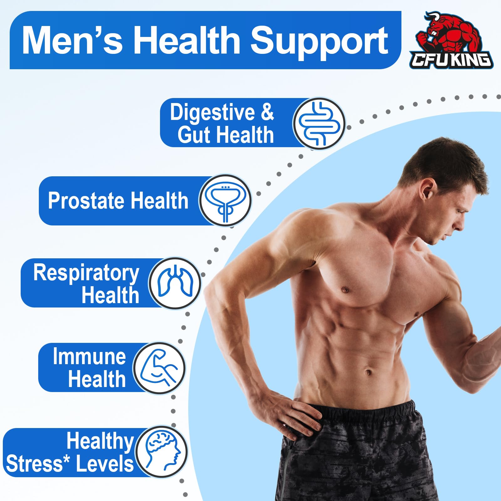 Probiotics for Men, 500 Billion CFU & 12 Mens Probiotic for Digestive Health + 4 Organic Prebiotic Fiber, for Digestive, Gut, Immune Health, Bloating, Gas, Energy Support, Shelf Stable - 120 Capsules - OzHealthStandard