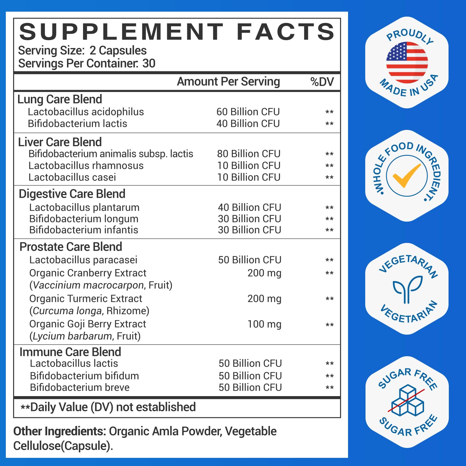 Probiotics for Men, 500 Billion CFU & 12 Mens Probiotic for Digestive Health + 4 Organic Prebiotic Fiber, for Digestive, Gut, Immune Health, Bloating, Gas, Energy Support, Shelf Stable - 120 Capsules - OzHealthStandard