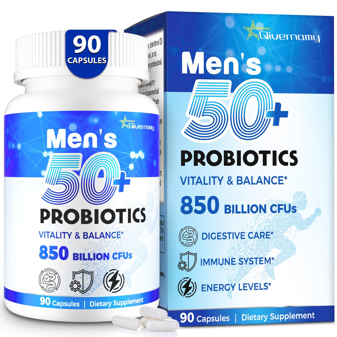 Probiotics for Men, Advanced 50+ Mens Probiotic, Comprehensive Gut & Energy Support with 850 Billion CFU, 1800mg Prebiotics Fiber – Tailored Wellness mens probiotics - OzHealthStandard