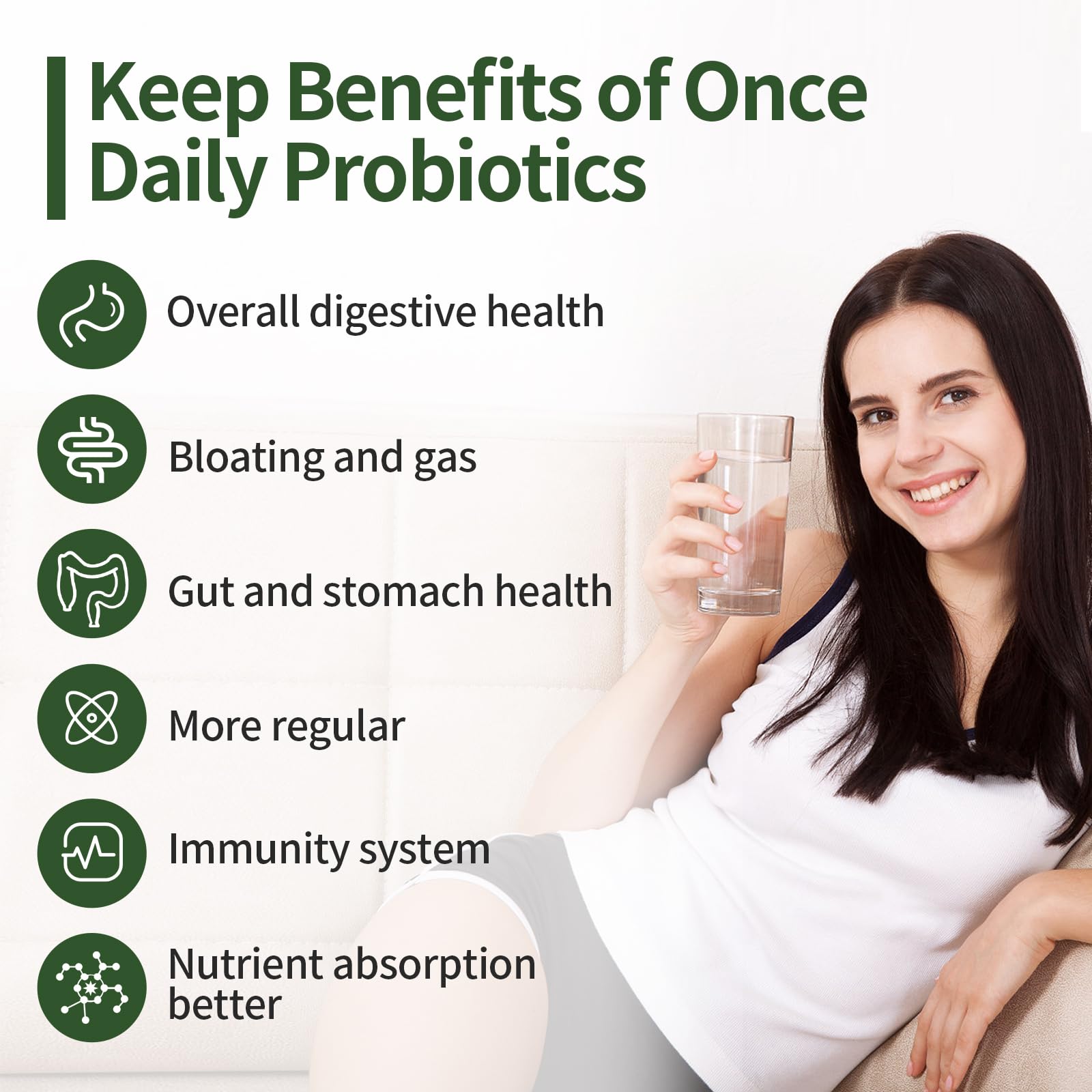 Probiotics for Women & Men, 200 Billion CFU 12 Strains with 3 Organic Prebiotics and Probiotics for Digestive Health Gut, Immune, Bloating & Gas, Energy, Overall Health, Shelf Stable - 2 Month Supply - OzHealthStandard