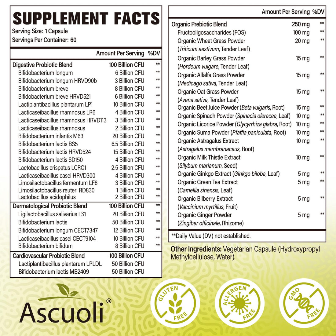 Probiotics for Women & Men - 300 Billion CFU, 24 Strains + 15 Organic Herbs Prebiotics Blend, Daily Probiotic for Digestive Health, Immune, Gut, Bloating - OzHealthStandard