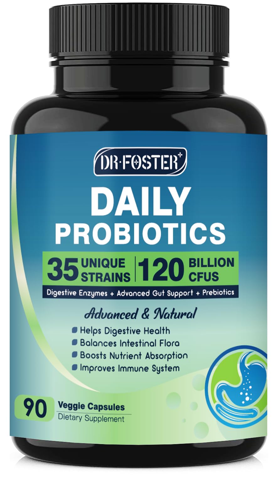 Probiotics for Women-Men Digestive Health with 120 Billion CFUs, Prebiotics and Probiotics for Women-Men, Digestive Enzymes, Nutrient Absorption, Immune Support - OzHealthStandard