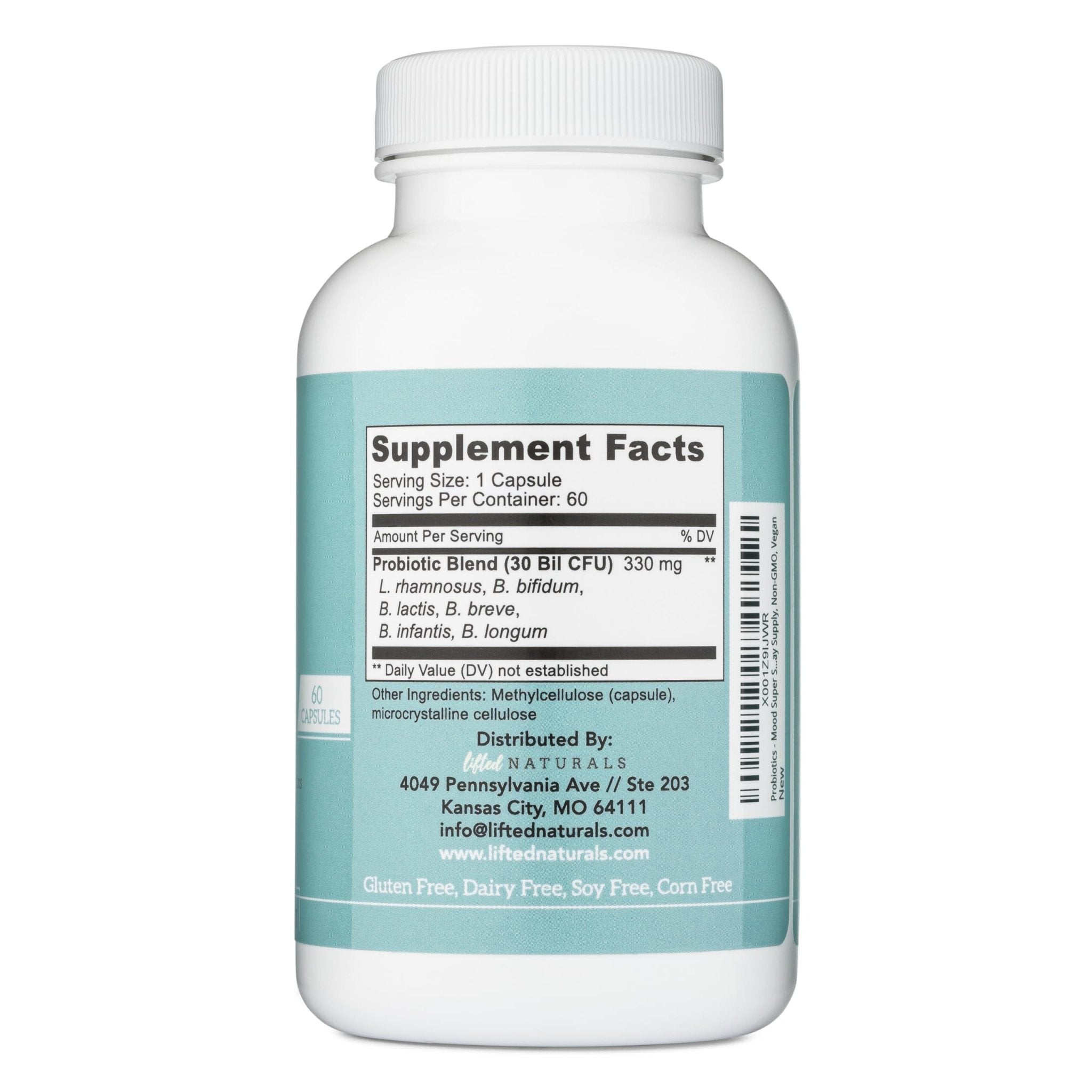 Probiotics - Mood Super Strains Probiotic - Naturally Supports Digestion & Mood - Histamine-Free Probiotics w/ L Rhamnosus GG, Shelf Stable Probiotic Supplement, 60 Day Supply, Non-GMO, VEGAN - OzHealthStandard