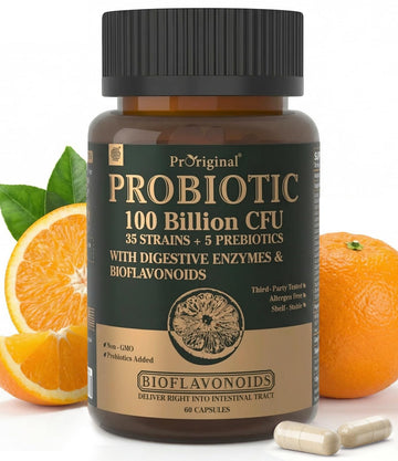 Probiotics with Prebiotics for Men and Women - 35 Strains Probiotics 100 Billion CFU for Gut & Digestive Health, Vegan Acidophilus Probiotic Supplement - OzHealthStandard