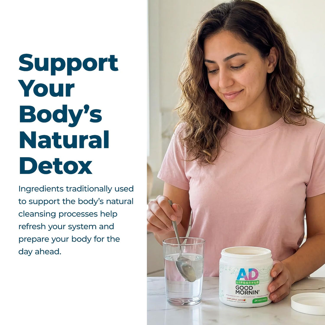 Project AD Life Good Morning Detox and Performance Drink, Naturally Flavored and Formulated with L-GLutamine, Apple Cider Vinegar, - OzHealthStandard