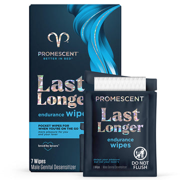 Promescent Delay Wipes Sexual Enhancer for Men to Last Longer in Bed, Extended Climax Control with Benzocaine for Male Genital Desensitizing - Increase Duration (7 Count) - OzHealthStandard