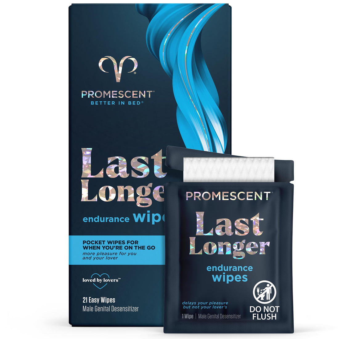 Promescent Delay Wipes Sexual Enhancer for Men to Last Longer in Bed, Extended Climax Control with Benzocaine for Male Genital Desensitizing - Increase Duration, Performance, and Stamina (21 Count) - OzHealthStandard